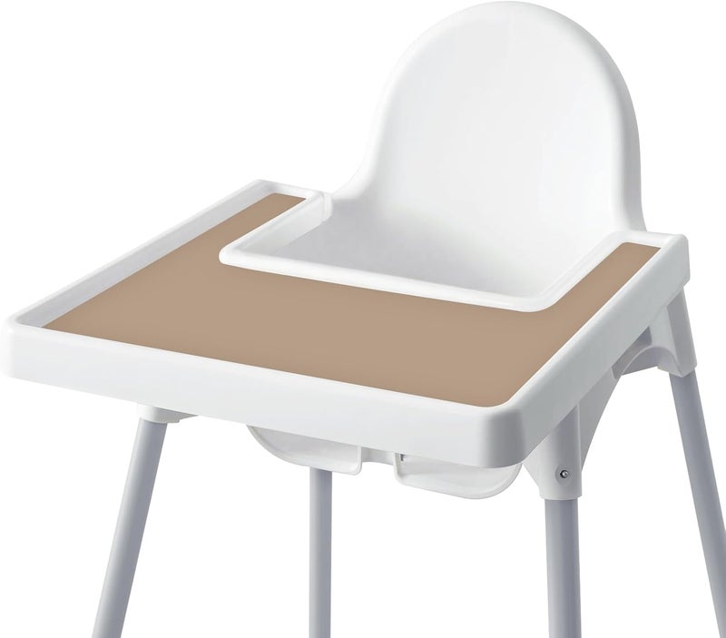 Mintlyfe حصيرة عالية الكرسي لطاولة طعام أطفال إيكيا أنتيلوب، حصائر سيليكون، حصيرة صينية للأطعمة الأصابع للأولاد والبنات، الأطفال، الصغار (طبيعي) - Image 1